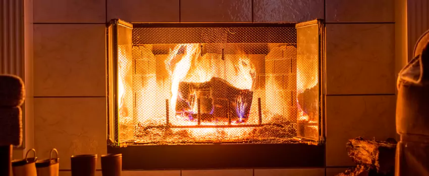 Mendota Hearth Landscape Fireplace Installation in Rahway, New Jersey